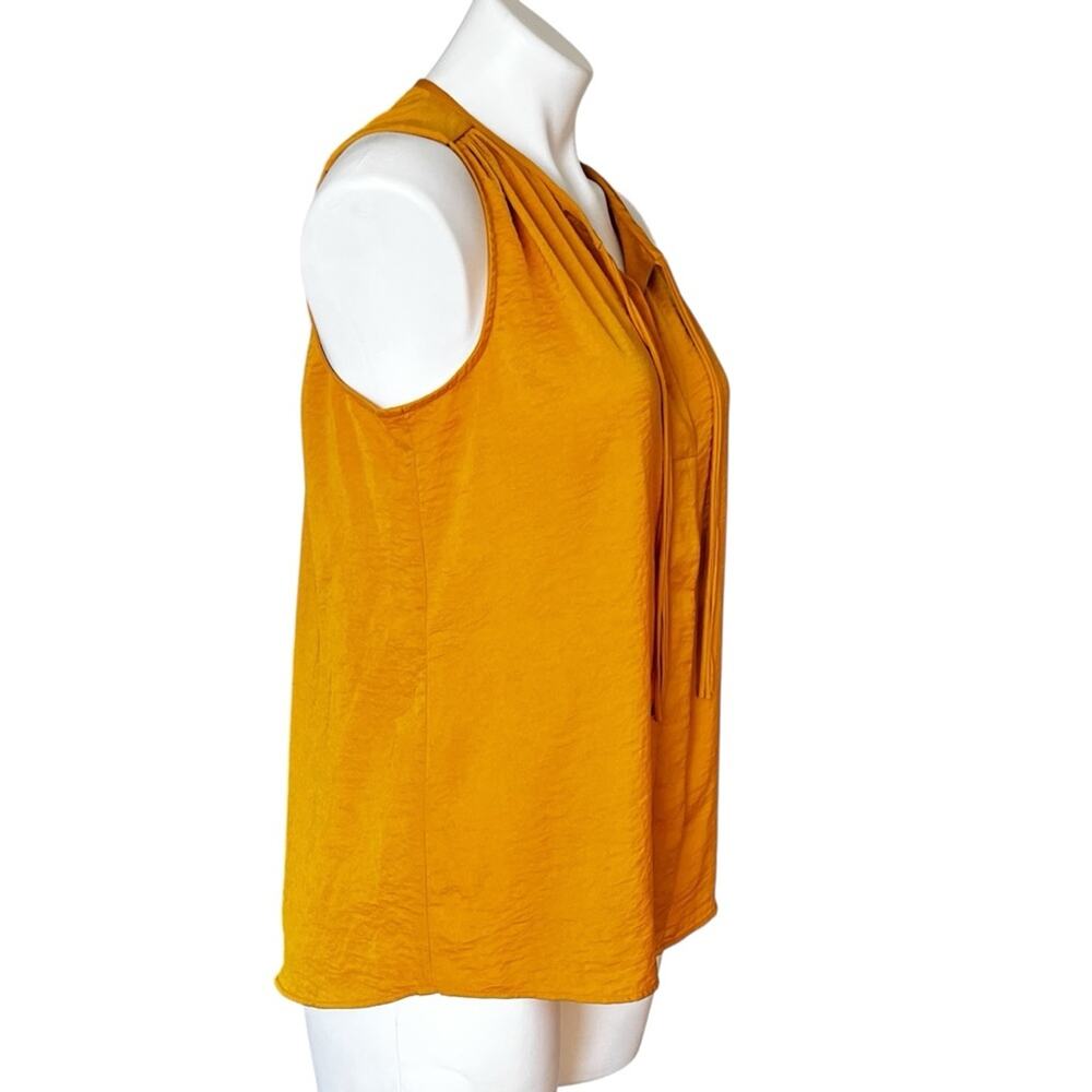 Cabi Sleeveless golden yellow Top tassel tie blouse size small - Picture 4 of 9